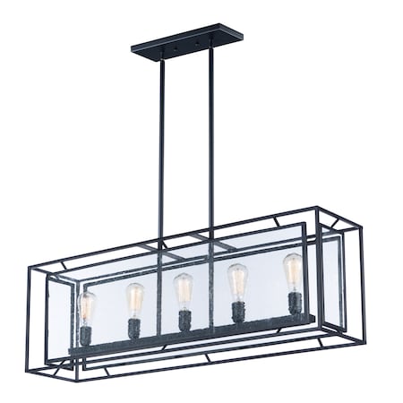 Era 5-Light 9.75 Wide Black Chandelier